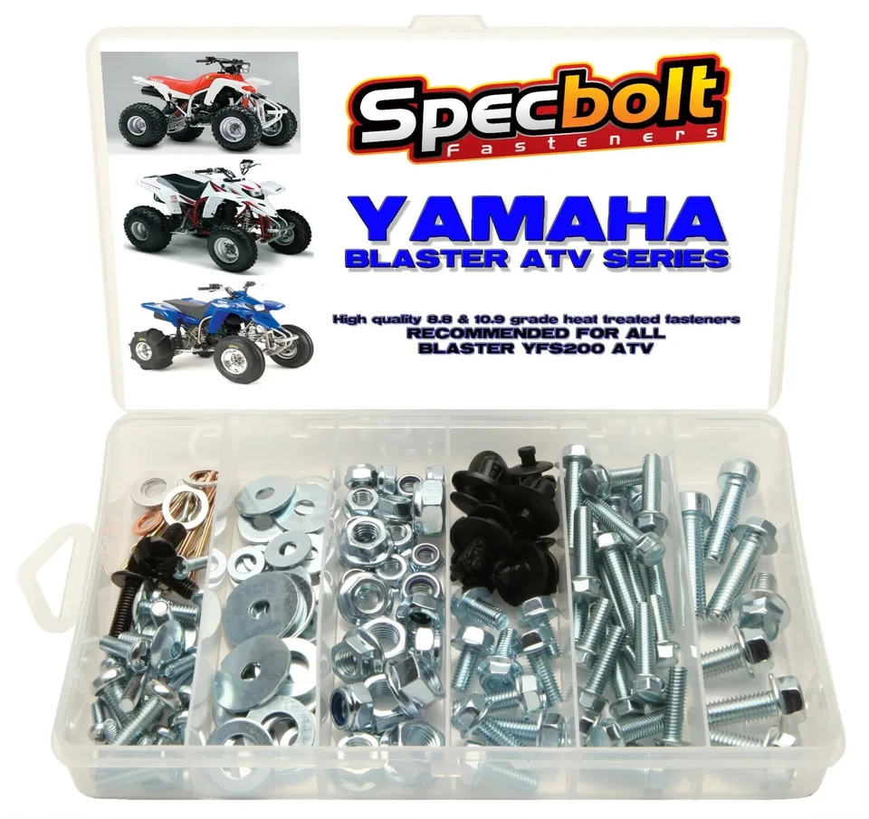 Kit de pernos bláster Yamaha 120 piezas YFS200 ATV QUAD MARCO DE CUERPO DE PLÁSTICO SPECBOLT Foto 1 de 3