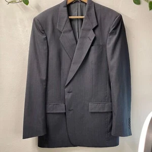 CHRISTIAN DIOR Vtg 44L Gray Blue 2-Button Sport Coat Jacket - Picture 1 of 10