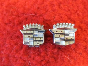 1969 Cadillac Cornering Light Lamp Chrome Bezel Crest Shield Set 1493576 - Picture 1 of 5