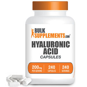 BulkSupplements Hyaluronic Acid 240 Capsules - 200mg Per Serving