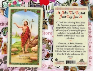 Saint John the Baptist - Prayer  - Laminated Holy Card 059E - Picture 1 of 3