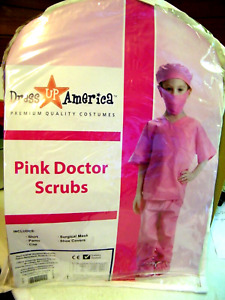 Dress UP America Pink Doctor Scrubs Child Costume New In Packaging