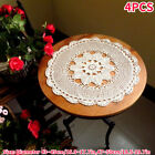 4X Retro Lace Hand Crochet Doily Hollow Weave Round Placemat Table Cover Home