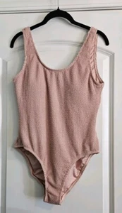 Rylee & Cru Moxie Womens One Piece Bathing Suit Blush Textured UPF 50 Sunblock - Picture 1 of 9