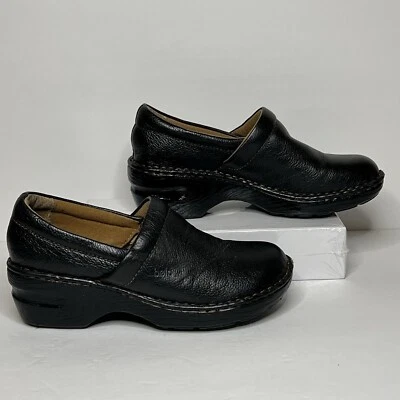 Tamanco Bolo preto slide em couro comfort mules feminino 8 - Imagem 1 de 4