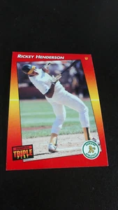 FREE SHIPPING-Rickey Henderson-1992 Donruss Tripleplay Baseball-HOF - Picture 1 of 3