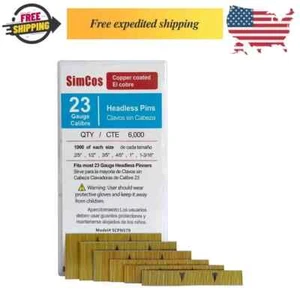 6000 Stück 23 Stärke Stiftnägel kopflose Spinnernägel 6 Größen sortiert 2/5 Zoll zu 1 - Bild 1 von 2