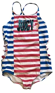 Costume da bagno Juicy By Juicy Couture XL 16 pezzi unici paillettes ribaltabili lati ritagliati - Foto 1 di 9