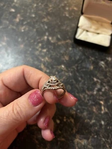 Diamond Engagement Ring With Wedding Band - Picture 1 of 5