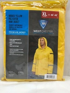 West Chester XL 44337J Hooded Polyester Rain Jacket Zipper Phone Pocket-LOT OF 2 - Picture 1 of 5