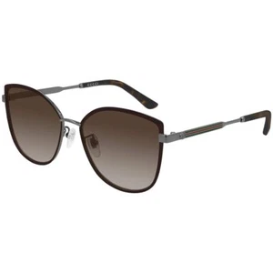 Gucci Women's Cat-Eye 57mm Gradient Sunglasses Brown Runthenium GG0589SK-002 - Picture 1 of 1