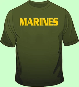 OD, T Shirt, Military, Training, Marine, U.S. Marine Corps, 100% Cotton, Unisex - Picture 1 of 1