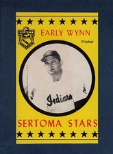 1977 SERTOMA puzzle card: [#25] EARLY WYNN, Indians (Indianapolis Regional) NM