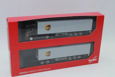 Herpa 317009 Scania CR 20 HD Box Trailer UPS Spain 1:87 New OVP H0 - Image 1 of 4