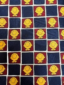 Vintage UK Mr Men Necktie MR. HAPPY St Michael Marks & Spencer Novelty 3.75”x60” - Picture 1 of 8