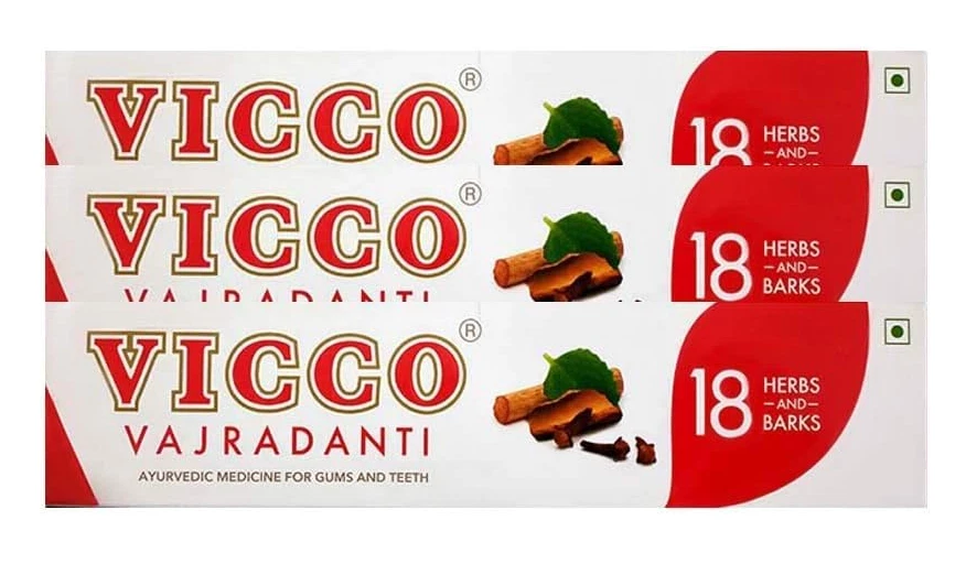 3X Vicco Vajradanti Toothpaste | Ayurvedic Herbal Toothpaste | 100 Gram - Image 1 of 1