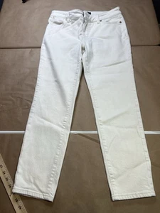 Talbots Slim Ankle Jeans Größe 6P cremeweiß/creme Denim Freizeithose 25" Schrittlänge - Bild 1 von 7