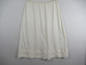 Vintage Gossard Artemis Satin Half Slip Women Medium Ivory Nylon