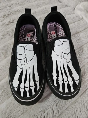 Zapatos sin cordones de lona Airwalk Skeleton talla 1 Foto 1 de 4