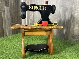 Vintage Wooden Singer Sewing Machine Display Table Sewing Decor - Picture 1 of 7