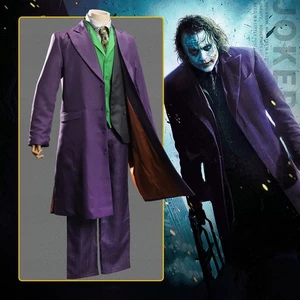 Halloween DC The Dark Knight Heath Ledger Joker Cosplay Costume Set Performance - Picture 1 of 4