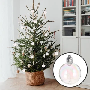 12 Pcs Fillable Ornaments Pearl Bubble Ball Clear Christmas Balls - Picture 1 of 12
