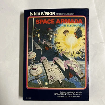 Vintage Intellivision Space Armada Video Game Complete w/ Manual & Overlays - Image 1 of 4