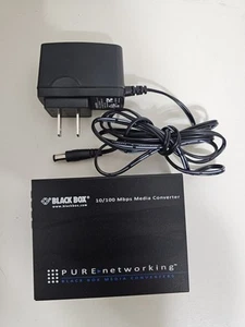 Black Box Media Converter LHC202A Pure Networking 10/100 Mbps W/ Power Supply - Picture 1 of 9