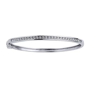 Sterling Silber Jewelco London CZ Eternity Baby Armreif Armband - Bild 1 von 3