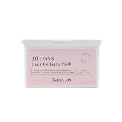 [Dr. HEDISON] 30 Days Daily Collagen Mask Pack 30 sheets, K-beauty - Image 1 of 3