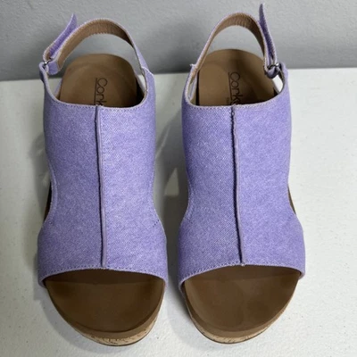 Corkys Footwear Carley Womens 2.5” Wedge Sandals purple Size 9 Cork Heel - Image 1 of 4