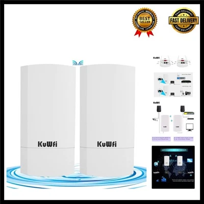 Weatherproof 300Mbps WiFi Bridge for Point-to-Point Connection - Ideal for Farms - Image 1 of 4