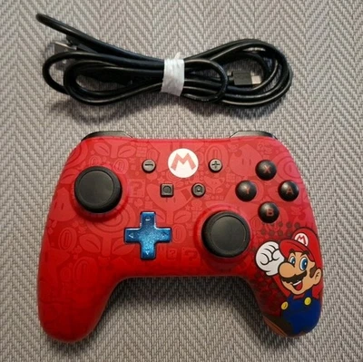 SUPER MARIO NINTENDO SWITCH ENHANCED WIRED CONTROLLER (KABEL GEBUNDEN) Power A  - Bild 1 von 2