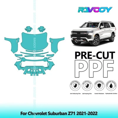 Kit PPF de protección de pintura precortada para Chevrolet Suburban Z71 2021-2022 Foto 1 de 4
