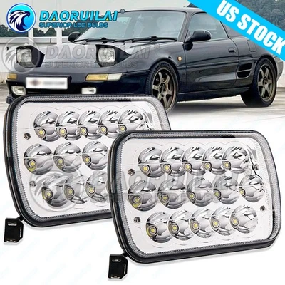 Par de faros LED PUNTO 120W 7x6" proyector alto/bajo ajuste Toyota Mr2 1986-1995 cupé Foto 1 de 4