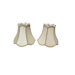 Scalloped Bell Chandelier Lamp Shade 4 1/2" H Set of 2 - Picture 1 of 6