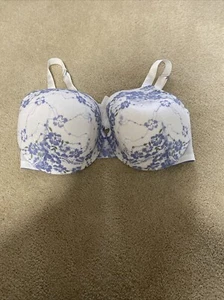Cacique Modern Lace Covered Bra Lightly Lined Full Coverage Size44DD - Picture 1 of 11