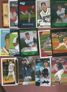BRIAN STOKES LOT OF 27 BASEBALL CARDS 14 DIFFERENT RAYS POMONA CALIFORNIA