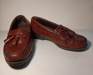 Hunters Bay Hombre Cuero Marrón Borla Zapatos Mocasines de Vestir Sin Cordones Talla 8 - Imagen 1 de 12