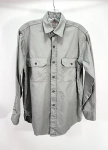 VINTAGE SANFORIZED COTTON WORK CHORE UNIFORM SHIRT GUSSETS ROCKABILLY TRUCKER - Picture 1 of 14