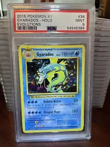 Pokemon 2016 XY Evolutions Gyarados Holo 34/108 PSA 9 Mint - Picture 1 of 3