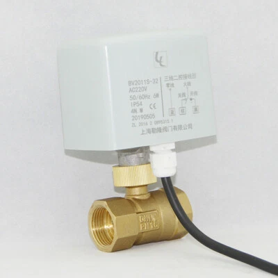 AC220V 1" BSP DN25 Brass 2 Way Motorized Ball Valve Electrical Actuator Valve - Image 1 of 3