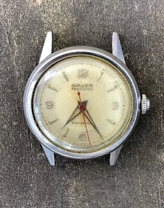 Vintage Men Gruen Autowind Cal. 462ss Round Stainless Case Guilloche Arabic Dial - Picture 1 of 21