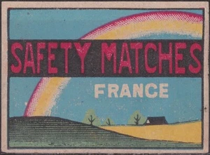 Old matchbox label Japan, "France", 4.7 x 3.4 cm - Picture 1 of 1