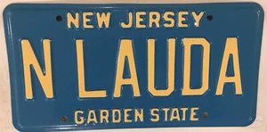 Vanity NIKI LAUDA FORMULA ONE DRIVER license plate Crash Ferrari McLaren F1 NJ - Picture 1 of 12