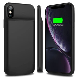 For iPhone X/XR/XS Max Battery Case External Charger Power Bank Charging Cover - Picture 1 of 14