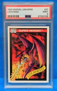 1990 MARVEL UNIVERSE # 27 LOCKHEED PSA 9 MINT # 97303108 - Picture 1 of 2