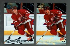 1997-98  Pacific Paramount. Emerald & regular.   Steve Yzerman.    #71.  2 cards