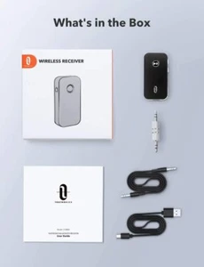 Portable Wireless Car Aux Adapter, 3.5mm Stereo Car Kits Bluetooth 5.0 Receiver - Picture 1 of 7