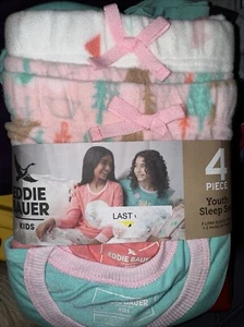 Eddie Bauer NWT 4 piece Pajamas Pack 2 set Girls Size 10/12 B55 - Picture 1 of 2
